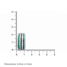 Emerald Stripe Curve Pendant