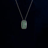 Emerald Stripe Curve Pendant