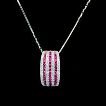 Ruby Stripe Curve Pendant