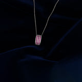 Ruby Stripe Curve Pendant