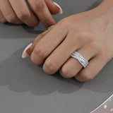 White Criss Cross Ring