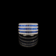 Sapphire Prestige Row Channel Ring