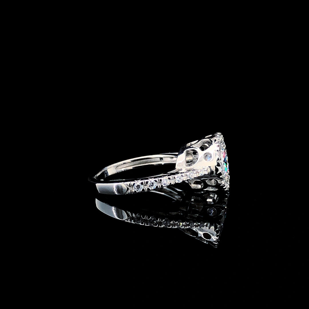 Radiant Bloom Halo Ring