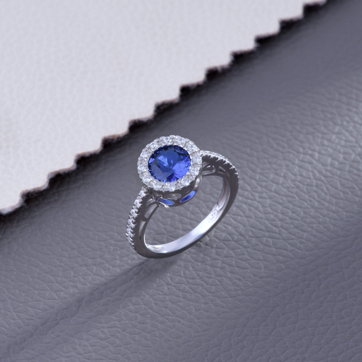 Midnight Bloom Halo Ring