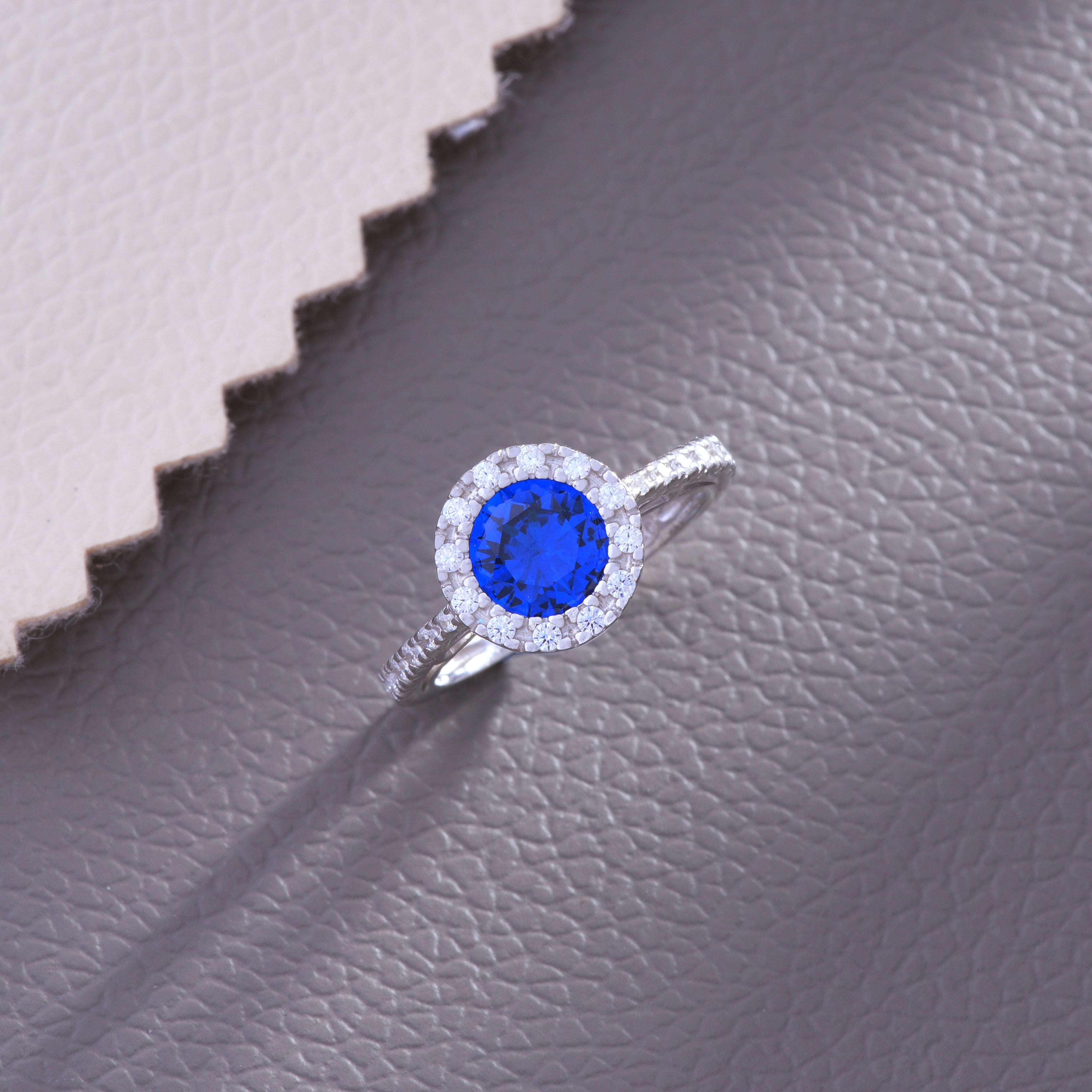 Midnight Bloom Halo Ring