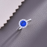 Midnight Bloom Halo Ring