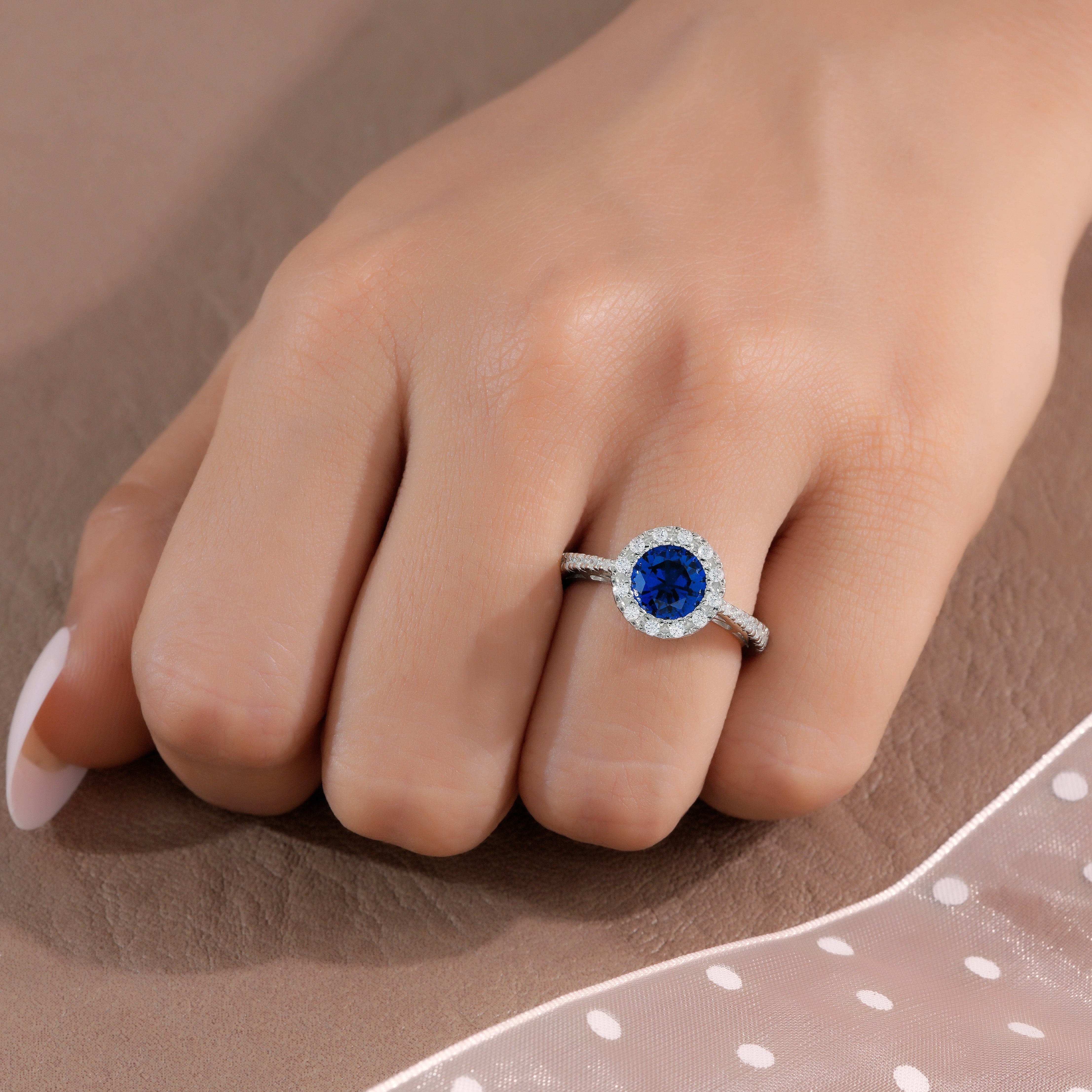 Midnight Bloom Halo Ring