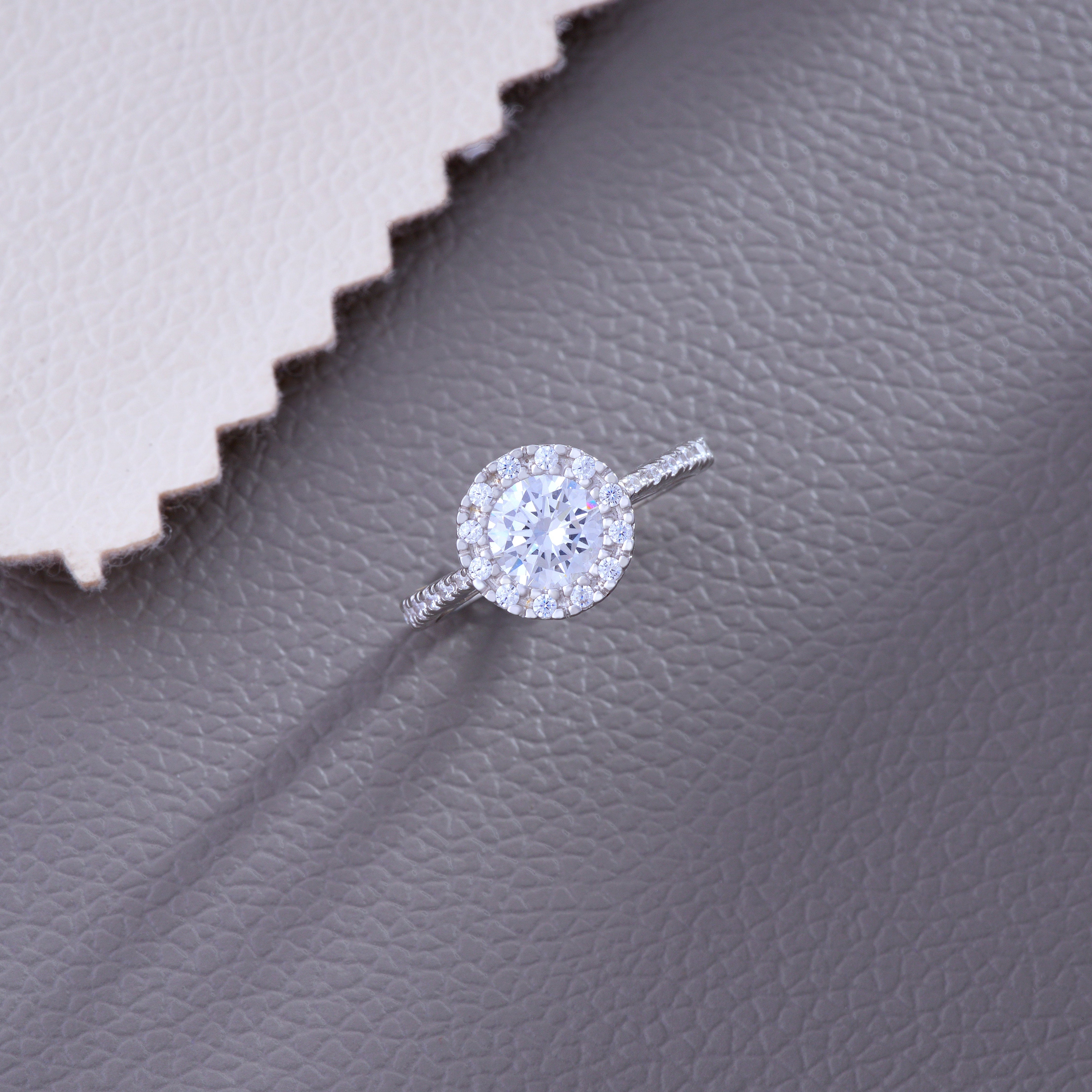 Radiant Bloom Halo Ring