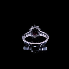 Scarlet Bloom Solitaire Ring