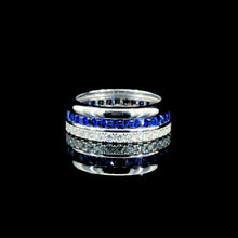 Cushion Cut Blue Sapphire Band