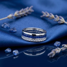 Cushion Cut Blue Sapphire Band
