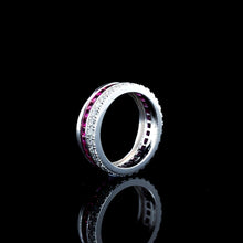 Cushion Cut Ruby Band