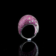 Ruby Dome Pavé Cocktail Ring