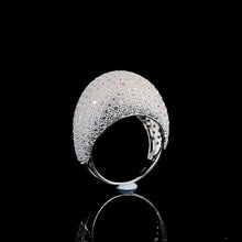 White Dome Pavé Cocktail Ring