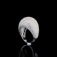 White Dome Pavé Cocktail Ring