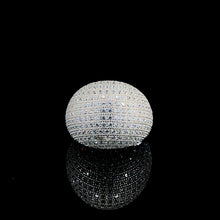 White Dome Pavé Cocktail Ring