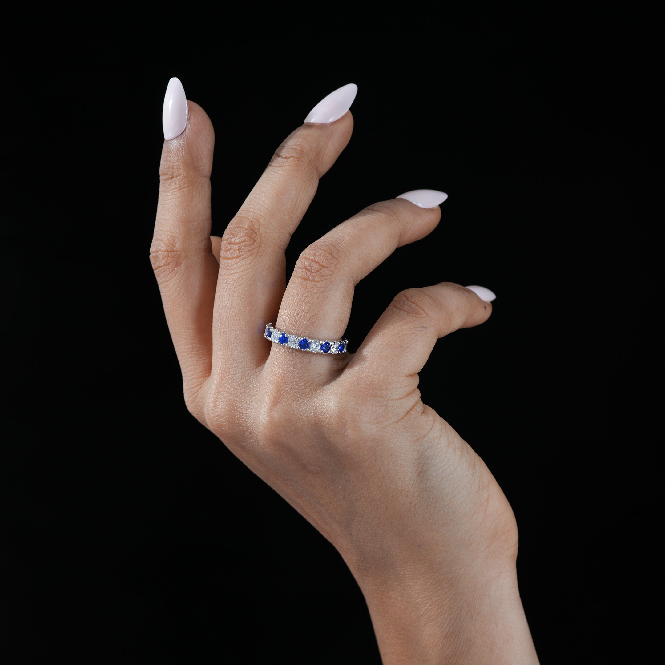 Blue Eternity Ring Band