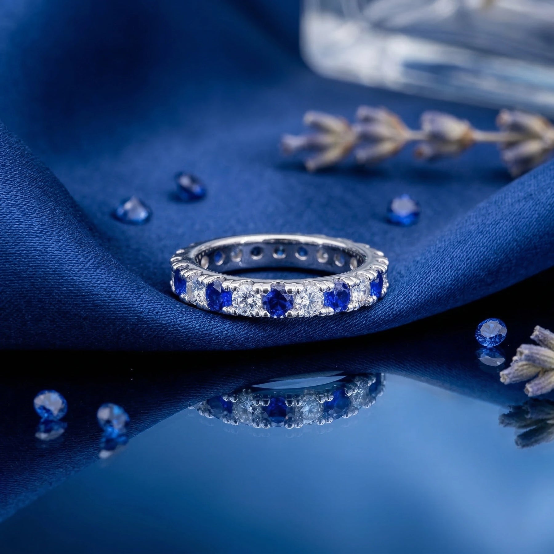 Blue Eternity Ring Band
