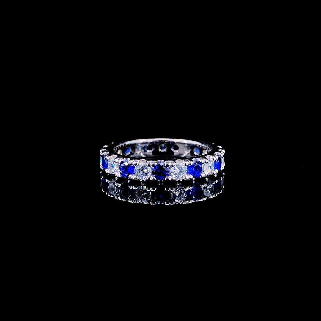 Blue Eternity Ring Band