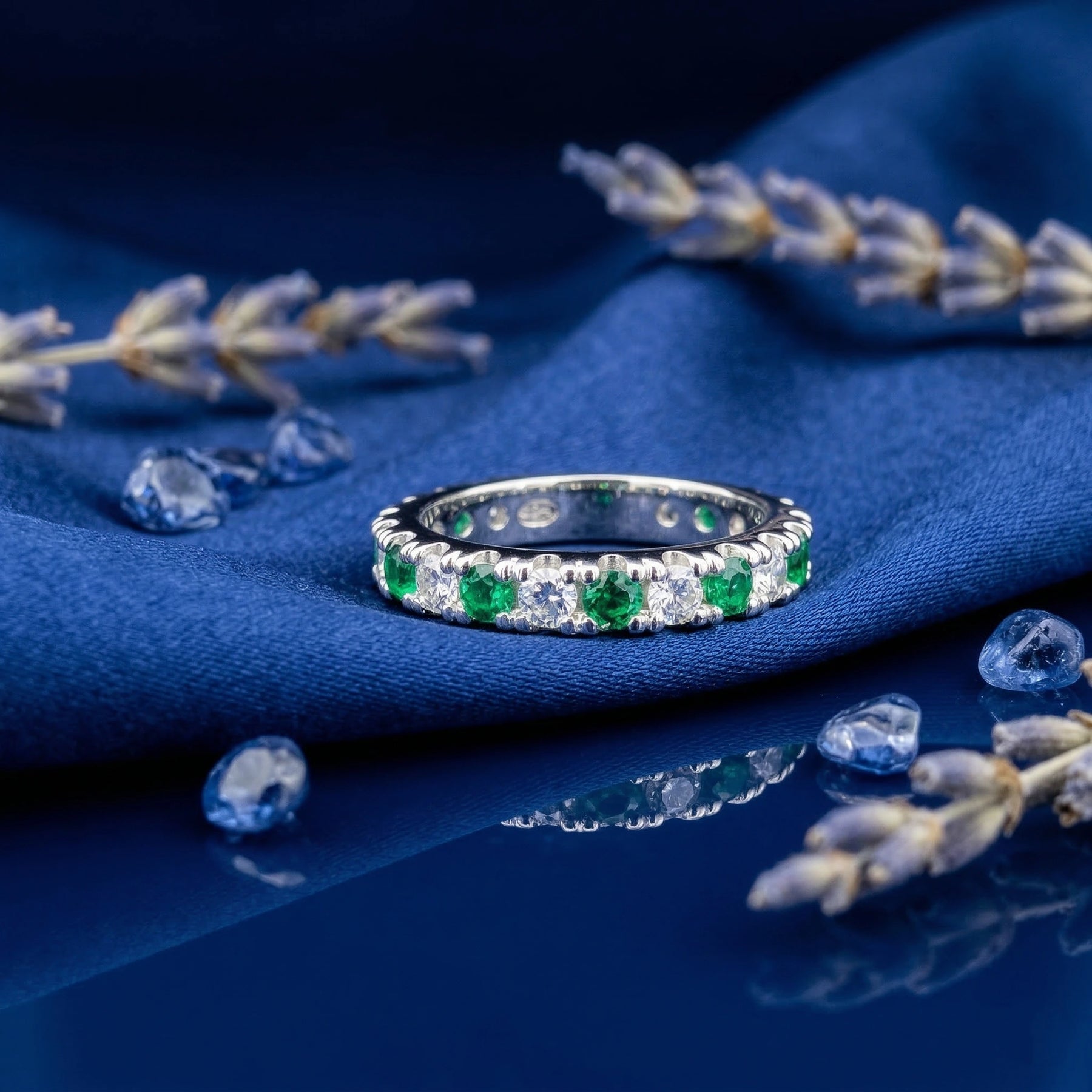 Emerald Eternity Ring Band
