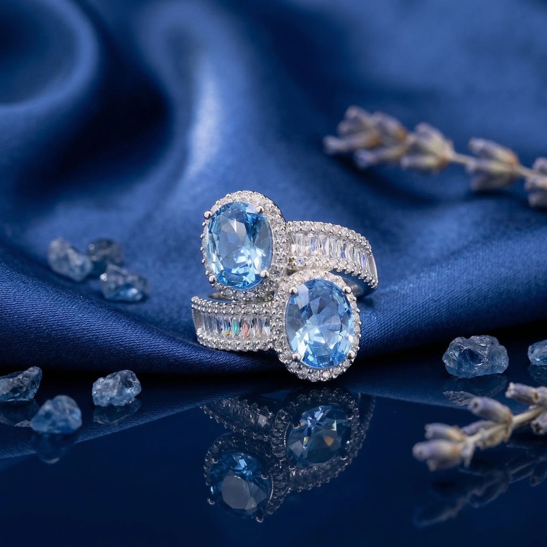Aqua Toi et Moi Ring