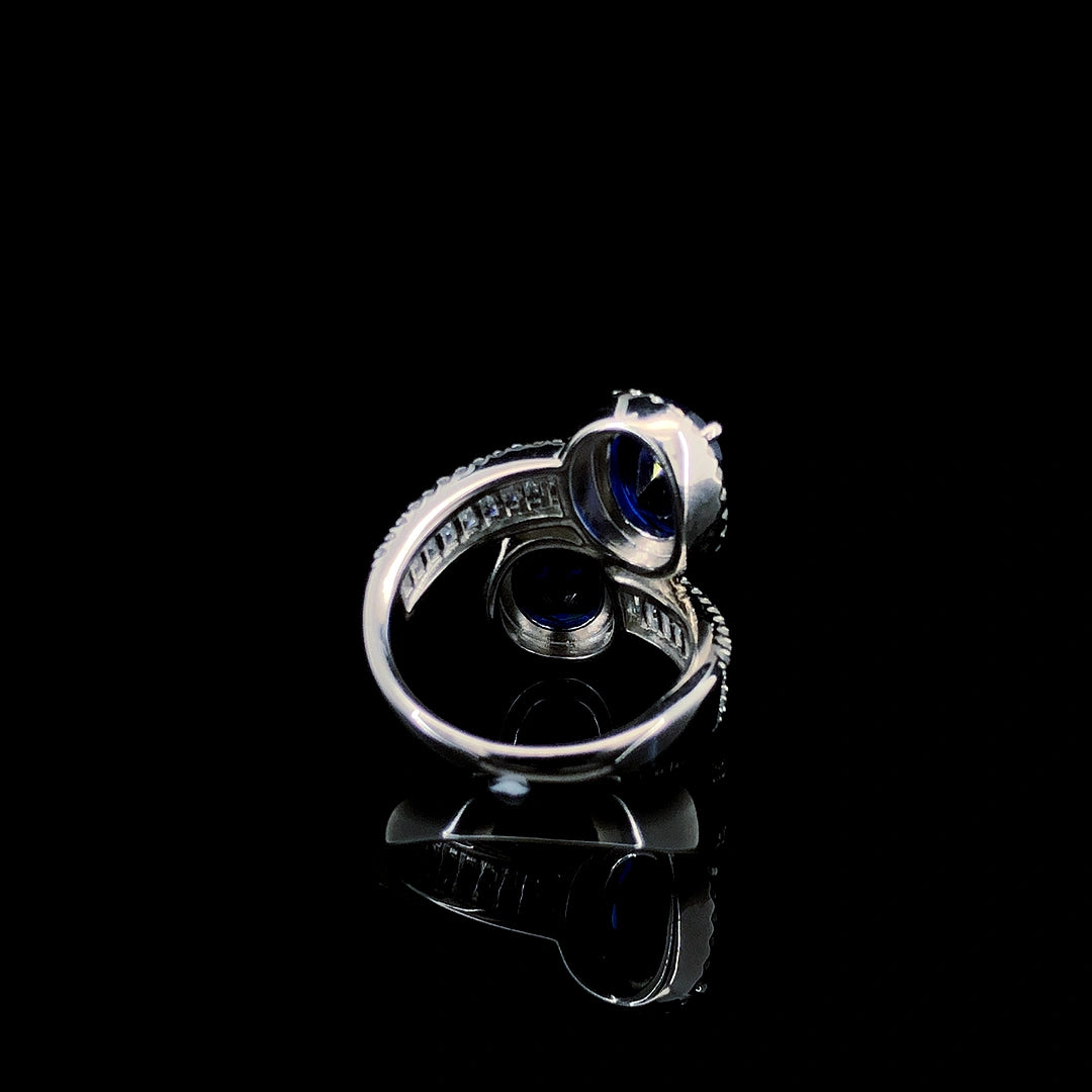 Sapphire Toi et Moi Ring