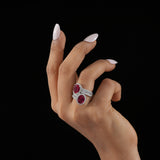 Ruby Toi et Moi Ring