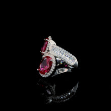 Ruby Toi et Moi Ring