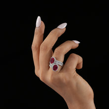 Ruby Toi et Moi Ring