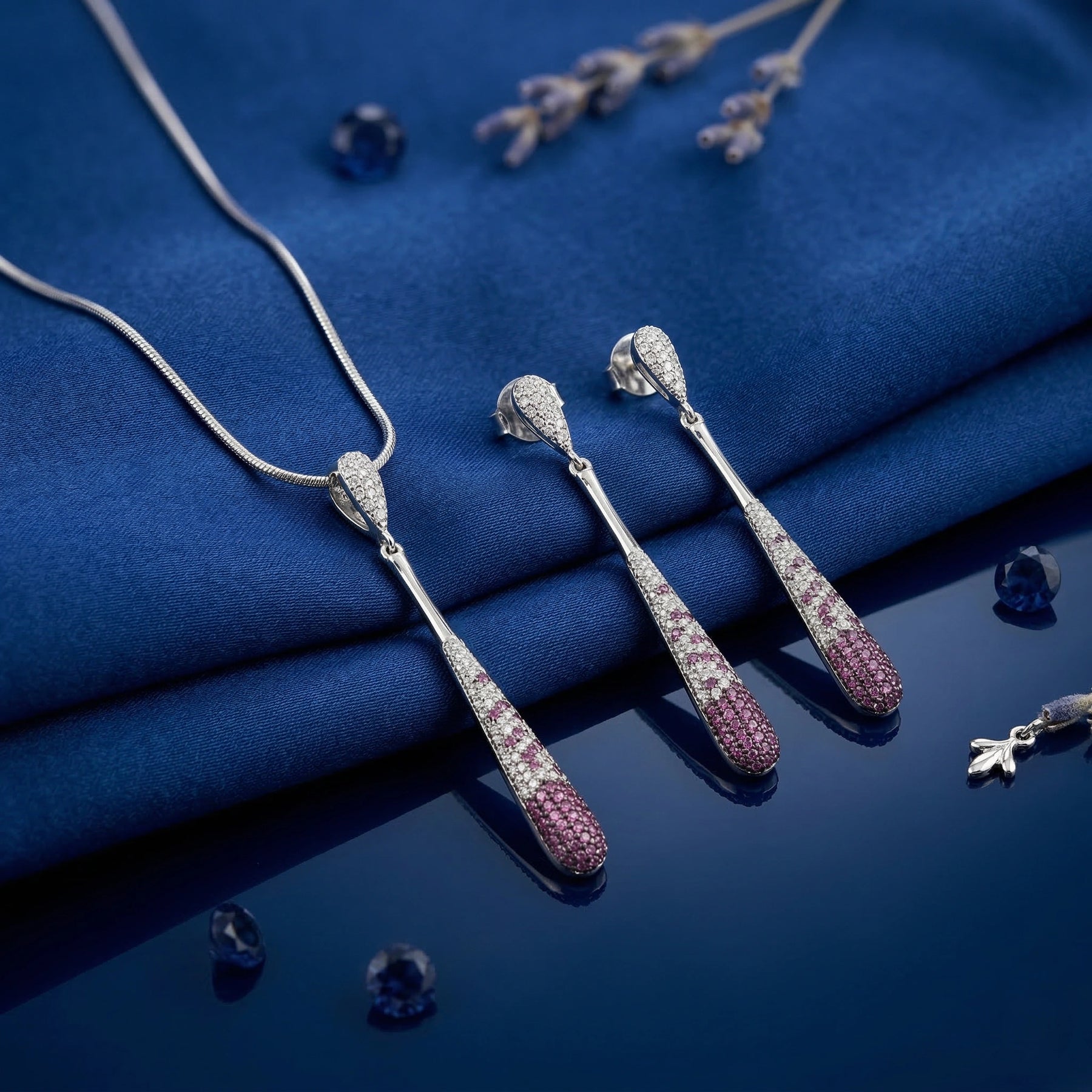 Ruby Teardrop Elegance Set