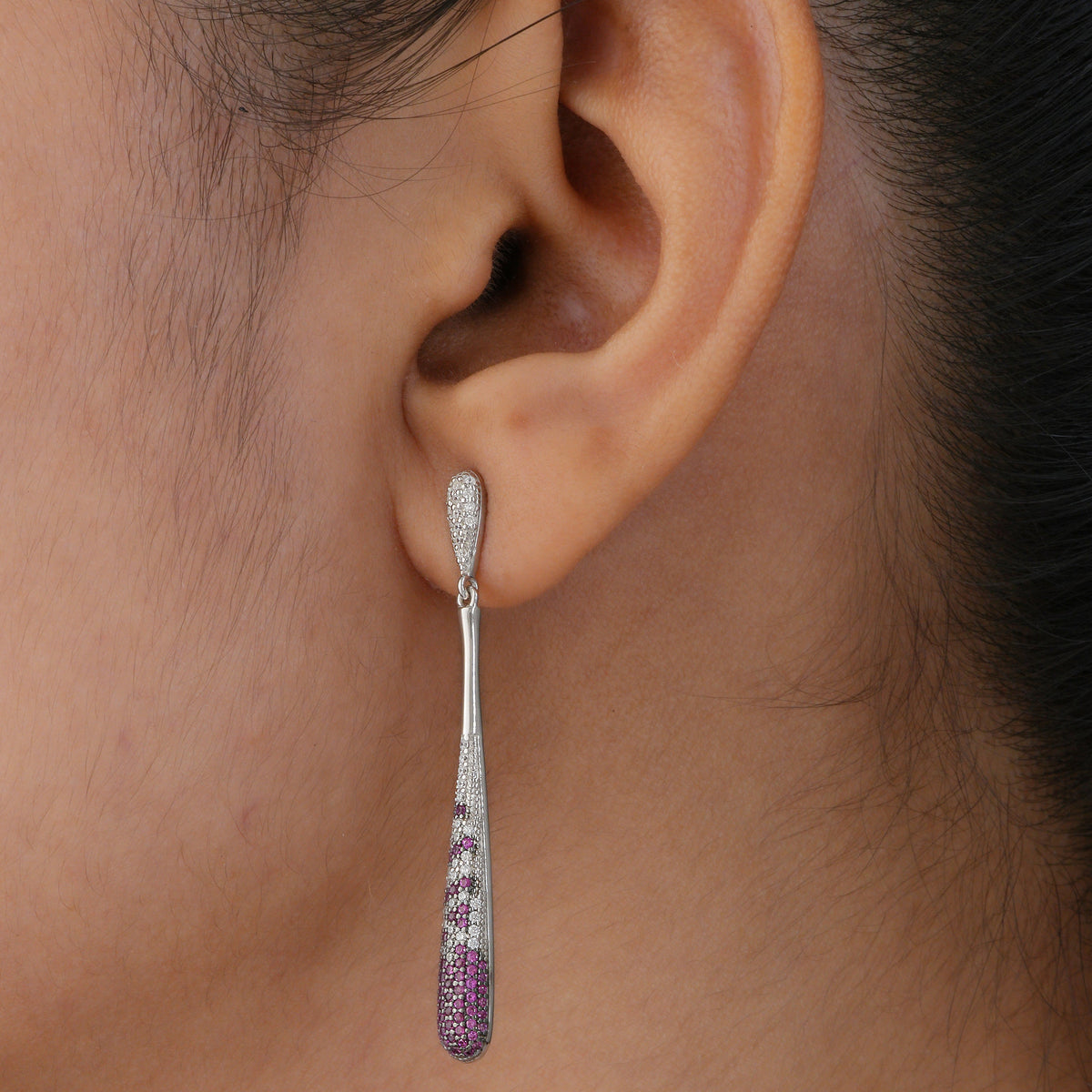 Ruby Teardrop Earrings
