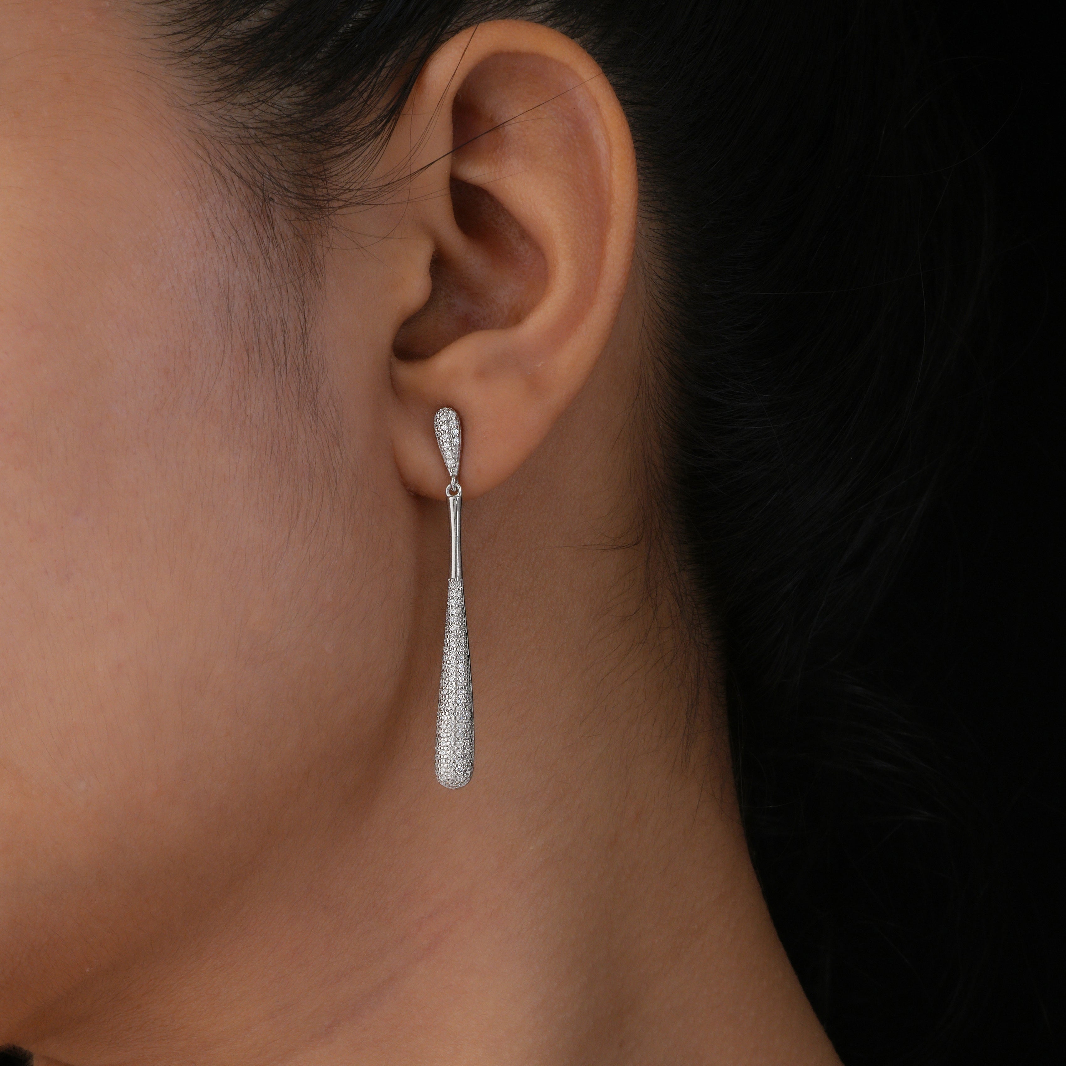 Classic White Teardrop Earrings