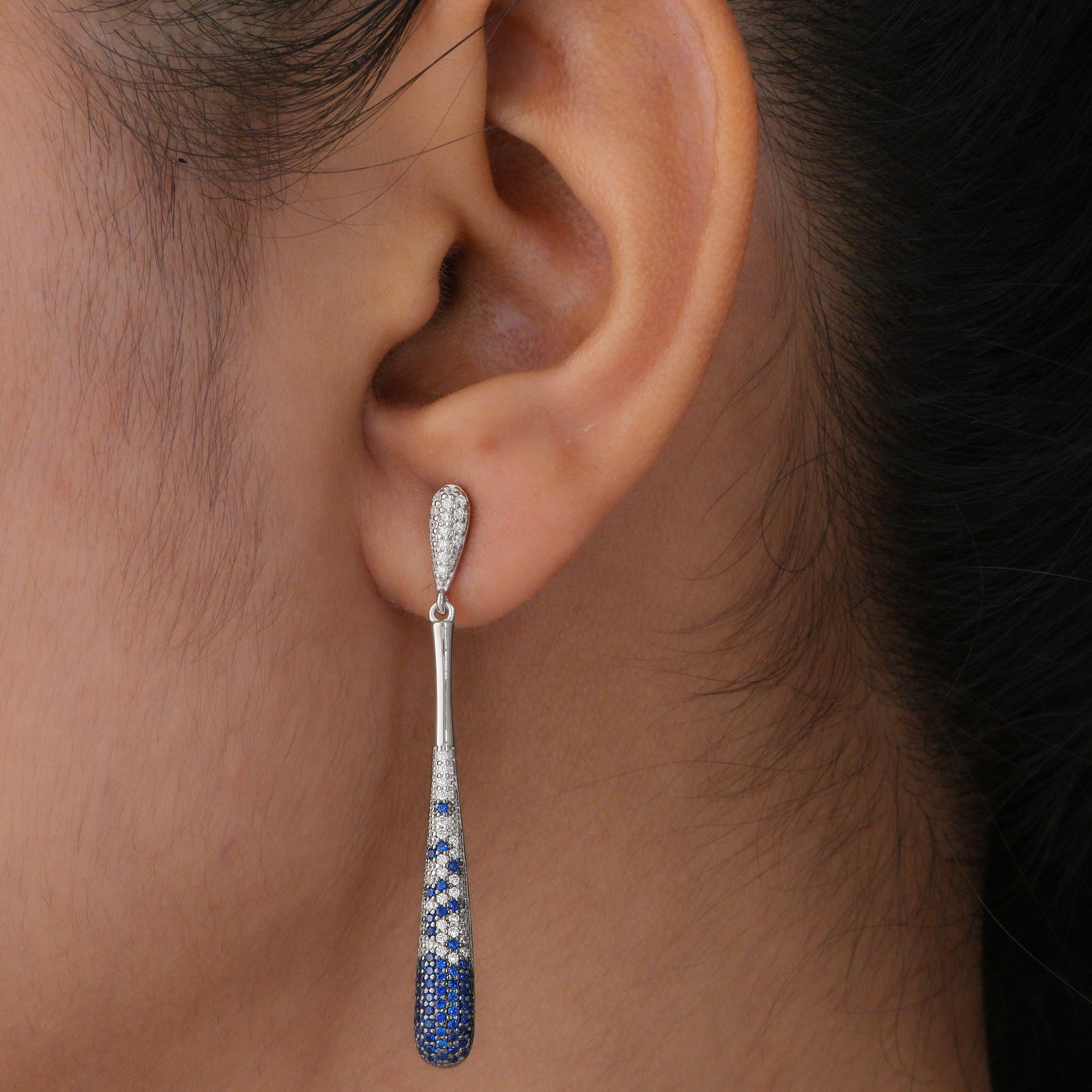 Sapphire Blue Teardrop Earrings