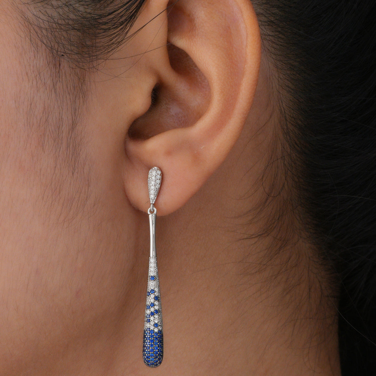 Sapphire Blue Teardrop Earrings