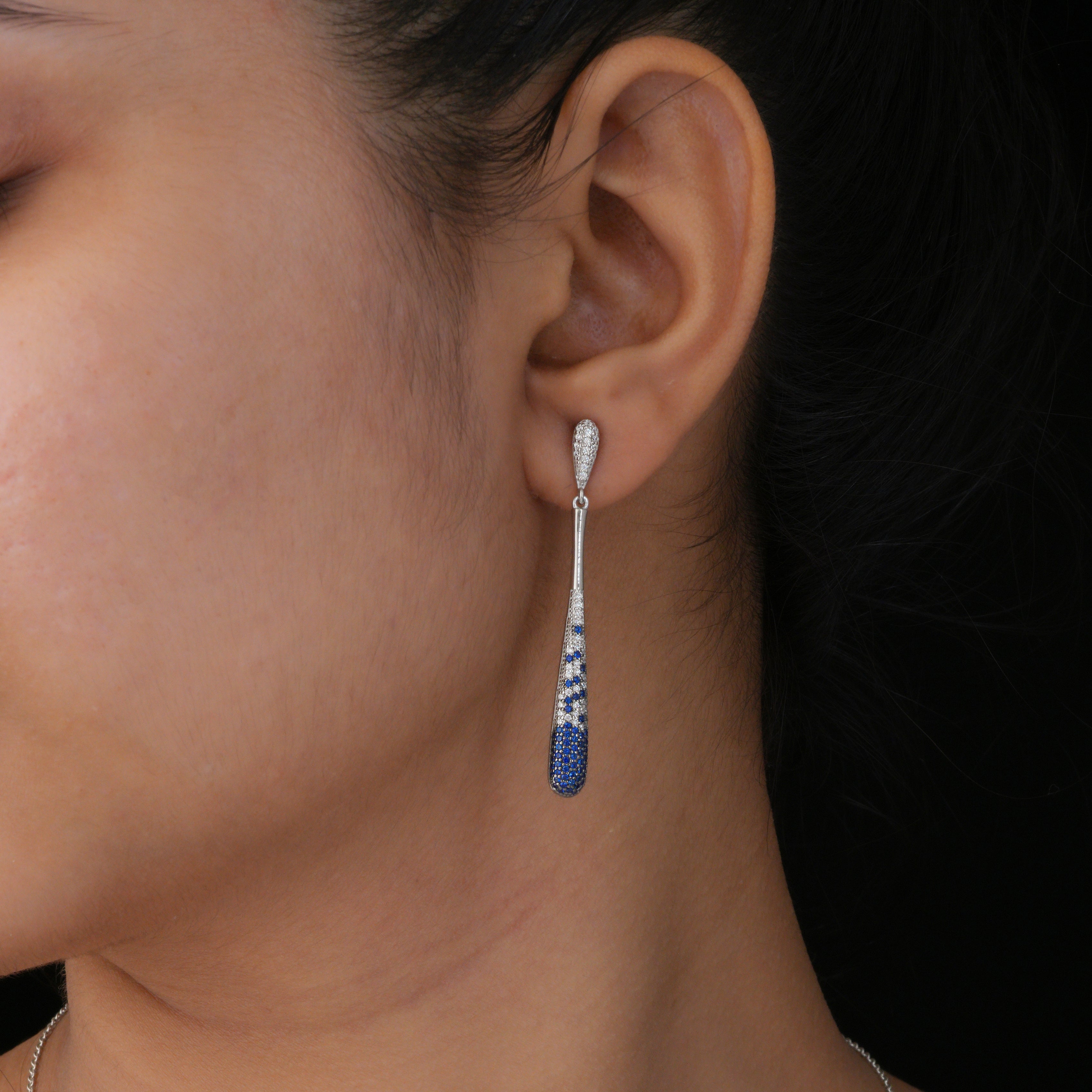 Sapphire Blue Teardrop Earrings