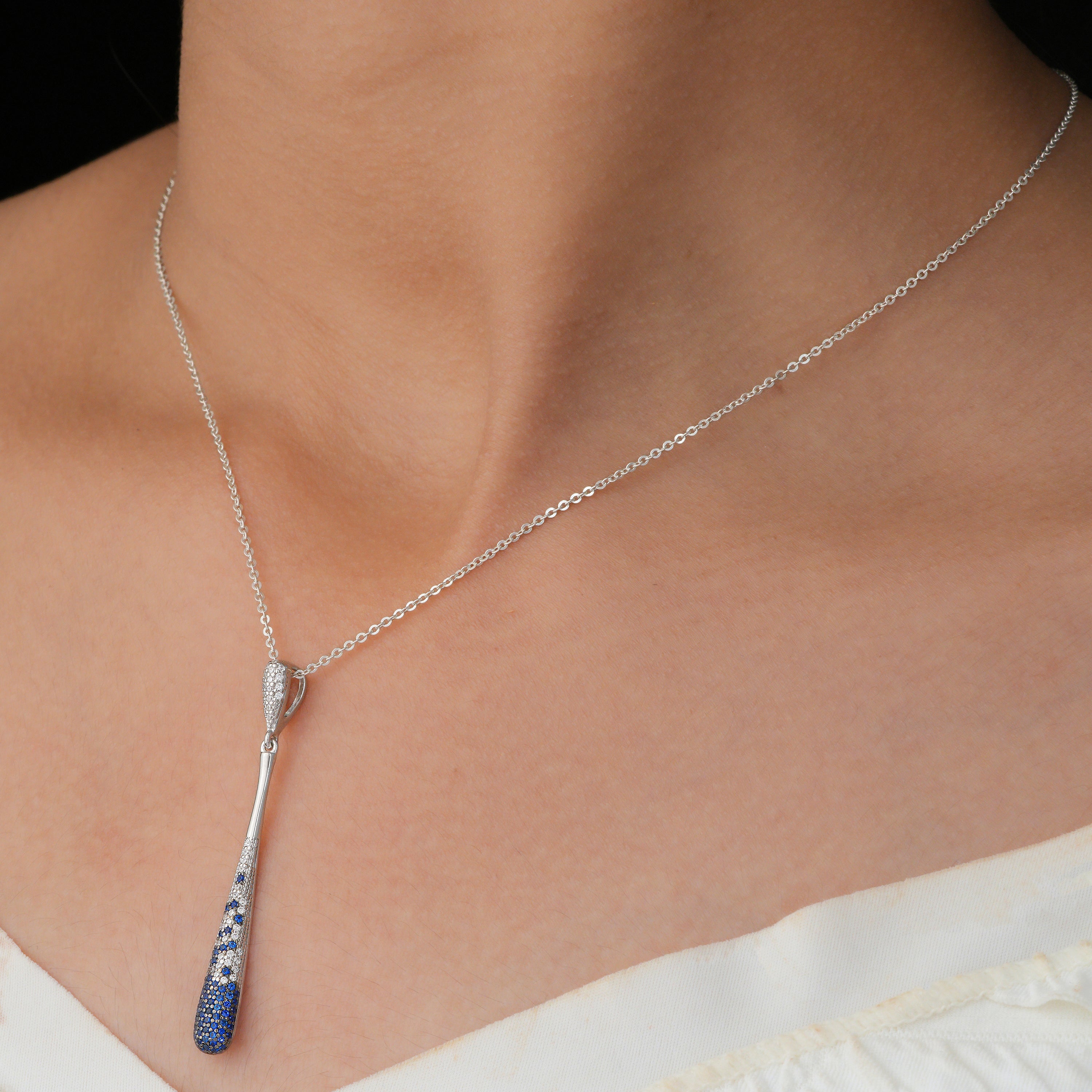 Sapphire Teardrop Pendant