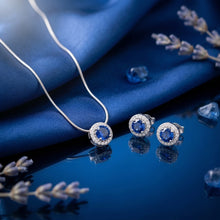 Sapphire Halo Elegance Set