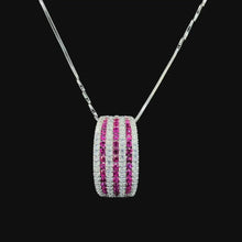 Ruby Stripe Curve Pendant