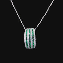 Emerald Stripe Curve Pendant