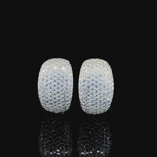 White Pavé Dome Earring