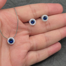 Sapphire Halo Elegance Set