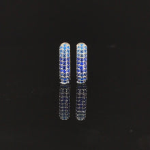 Sapphire Ombré Pavé Huggie Hoop Earring