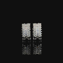 White Huggie Hoop Earrings