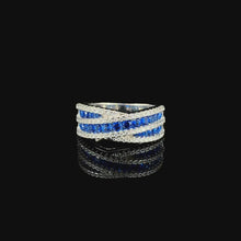 Sapphire Criss Cross Ring