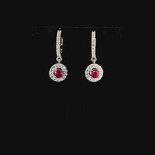 Ruby Celestia Halo Earrings