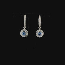 Aqua Celestia Halo Earrings