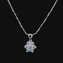 White Stone Floral Pendant
