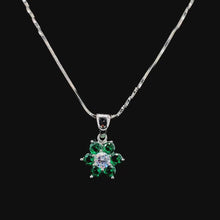 Emerald Floral Pendant