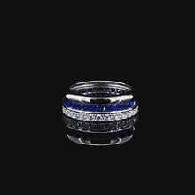 Cushion Cut Blue Sapphire Band