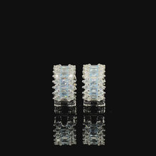 Aqua Huggie Hoop Earrings